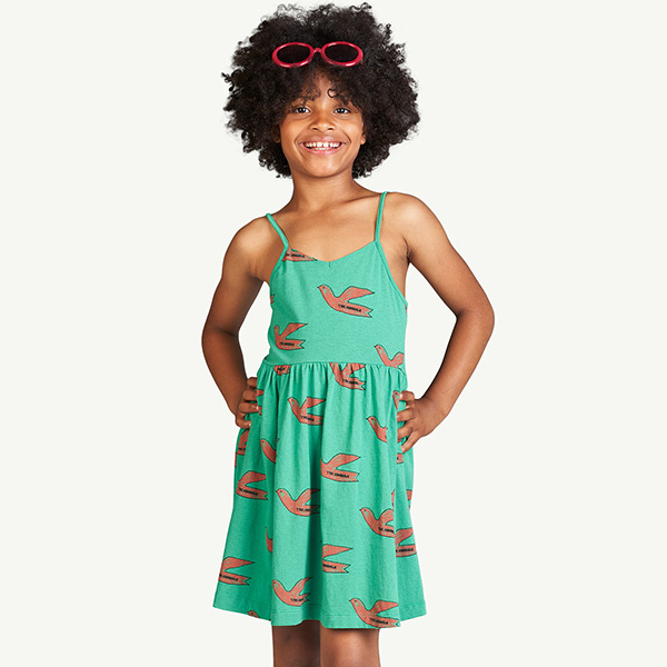 23SS[Ÿ]Birds Green Otter Dress_巹-TA23KSDRE0165GRN