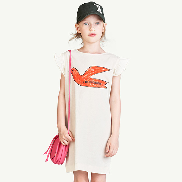 23SS[Ÿ]Bird Fly Red Dress_巹-TA23KSDRE0169WHT