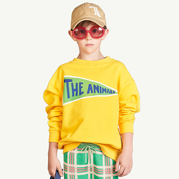 23SS[Ÿ]Green Flag Yellow Bear Sweatshirt_-TA23KSSST0046YEW