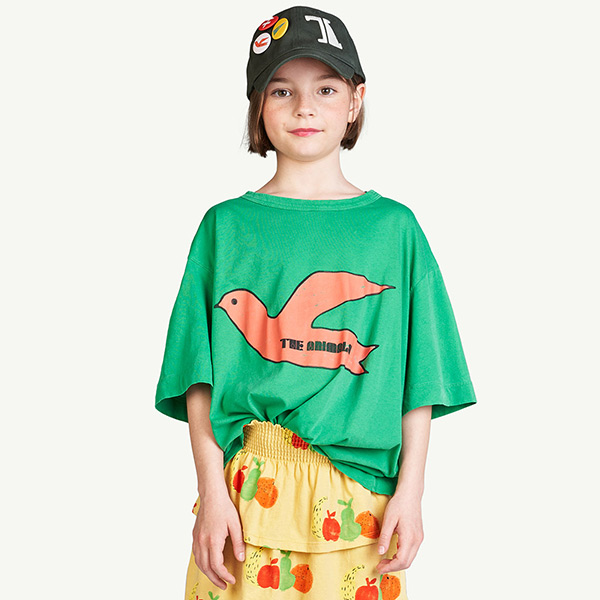 23SS[타오]Animals Green Rooster Oversized TShirt_티셔츠-TA23KSTSH0016GRN