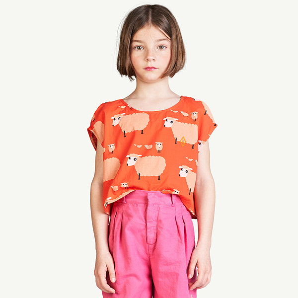  23SS[Ÿ]Sheeps Red Baboon Shirt_-TA23KSTOP0026RED
