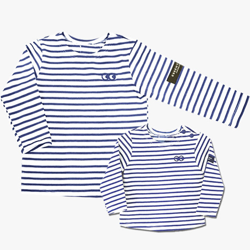 LUUKLOOK[루크루크]Mom&kids stripes T navy / 엄마랑 나랑 스트라이프 티셔츠 커플 세트!!