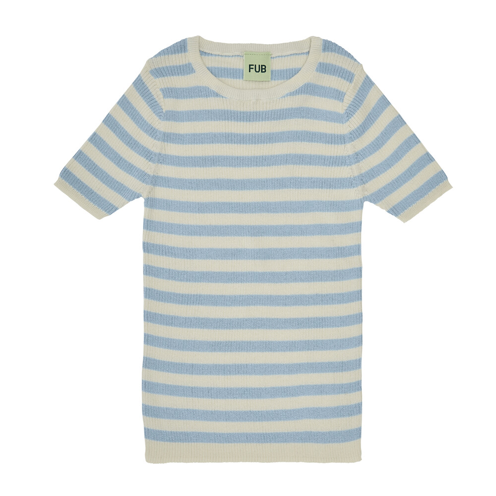 23SS[FUB KIDS]Rib Tee(ecru/glacier)