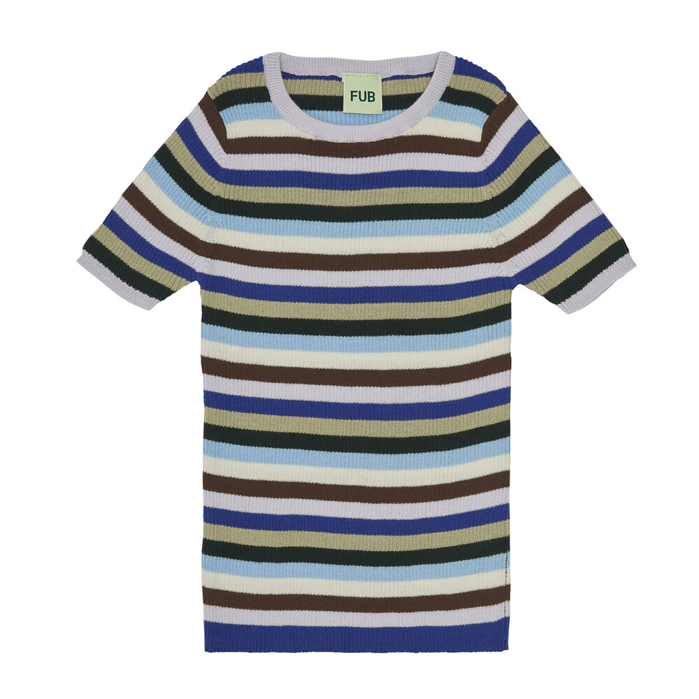 23SS[FUB KIDS]Rib Tee (multi stripe)