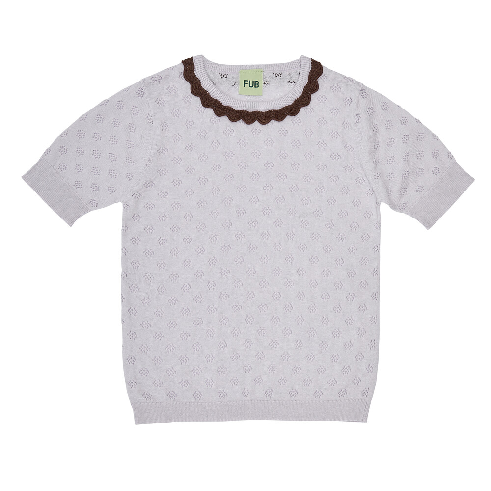 23SS[FUB KIDS]Pointelle T-Shirt (ametyst)