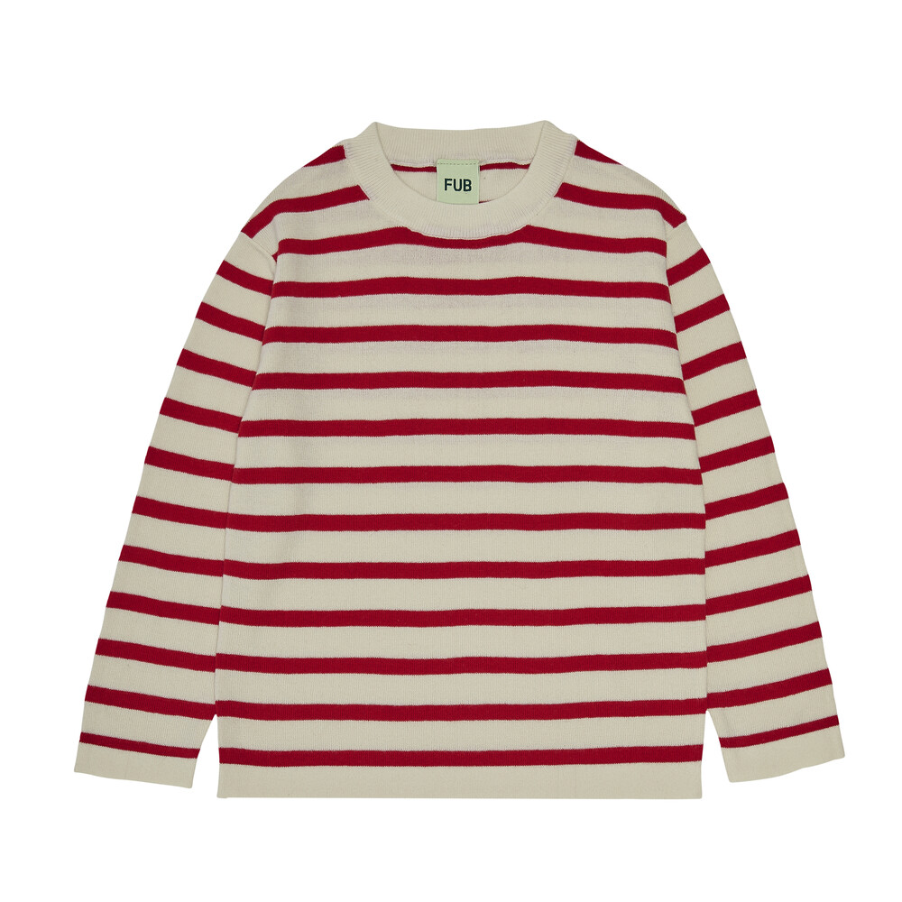 23SS[FUB KIDS]Long Sleeve Tee(ecru/bright red)