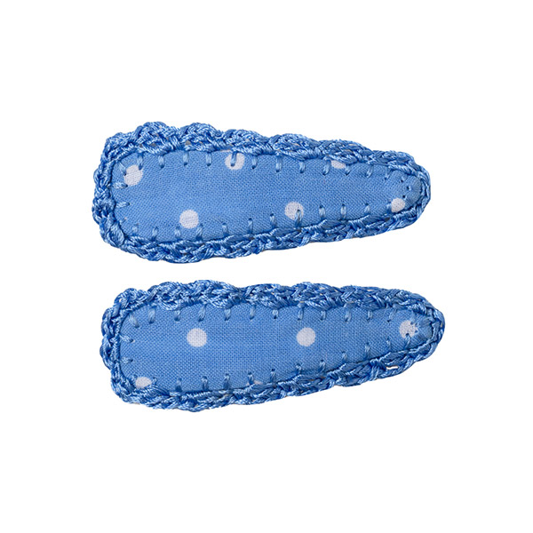 23SS[Űڰ]Crochet Trim Hair Clip _- 2pc set-KI23KSHAC0054DIB
