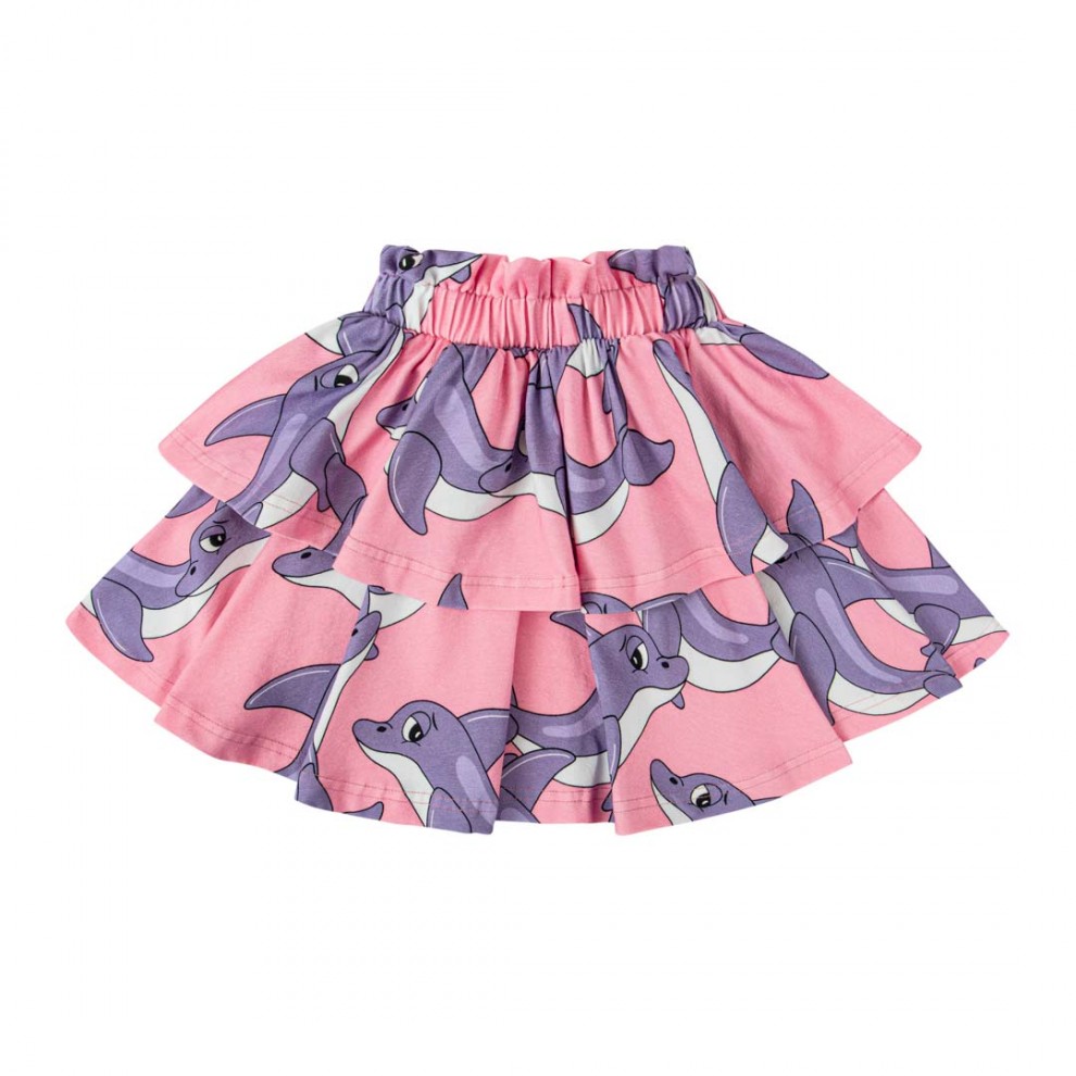 23SS[]DOLPHIN WAVE SKIRT / PINK