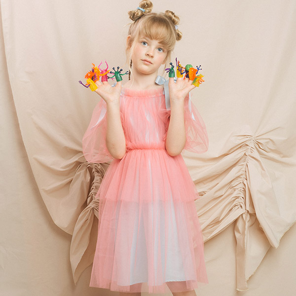 23SS_1[ĵ]Tulle Maxi Dress Arminella Pink-PM23KSDRE5033PNK