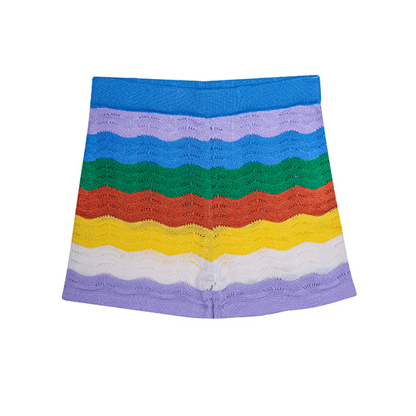 30MRCL [ĵ]Knit Shorts Rainbow Blue-PM23KSSHT7125BLU
