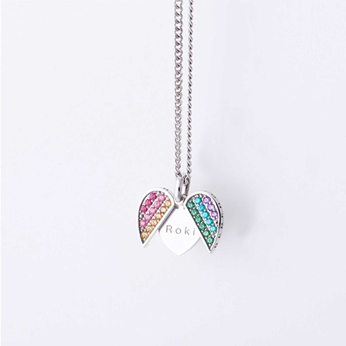 [Ű]κƮ  Rainbowheart necklace