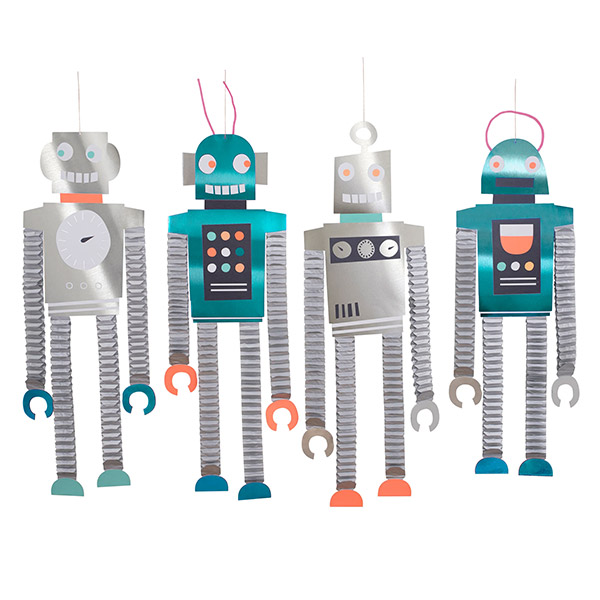 23[޸޸]Honeycomb Robot Decorations (x 4)-ME223299