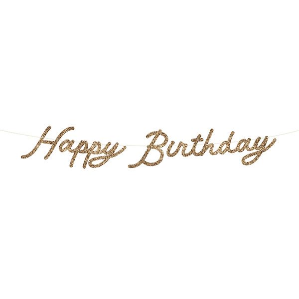 23[޸޸]Gold Happy Birthday Garland Set-ME266989