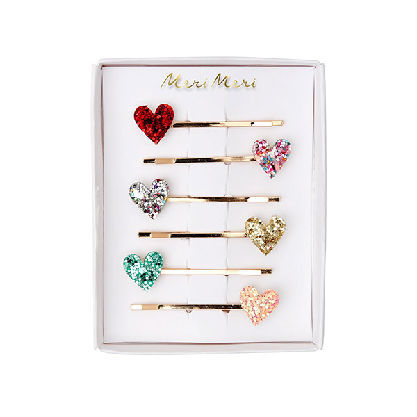 23[޸޸]Glitter Heart Hair Slides-ME184924