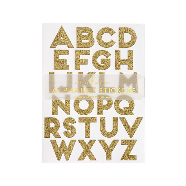 [޸޸]Gold Glitter Alphabet Sticker Sheets_ƼƼĿ-ME118729