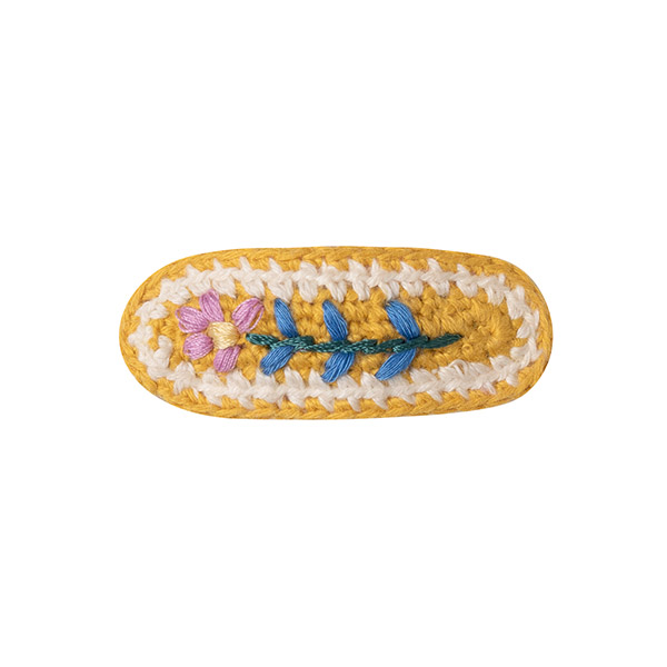 23SS[Űڰ]CROCHET EMBROIDERED HAIR CLIP - 2pc _Ŭ-KI23KSHAC0031YEL