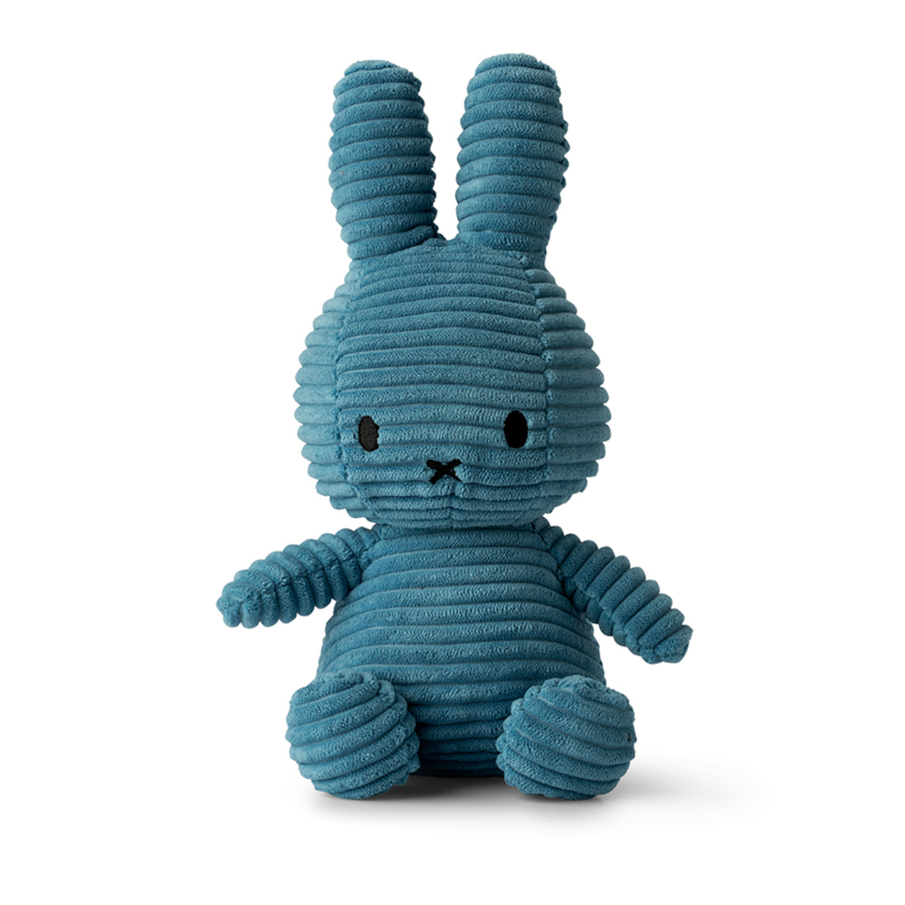 0531԰ []Miffy Sitting Corduroy Aviator Blue - 23 cm