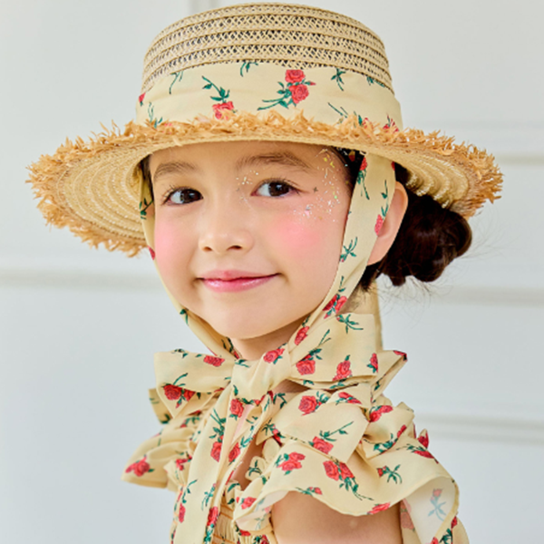 [뿤忥]Rose Raffia Hat 