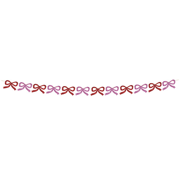 [޸޸]Red & Pink Glitter Bow Garland_Ƽ-ME269860