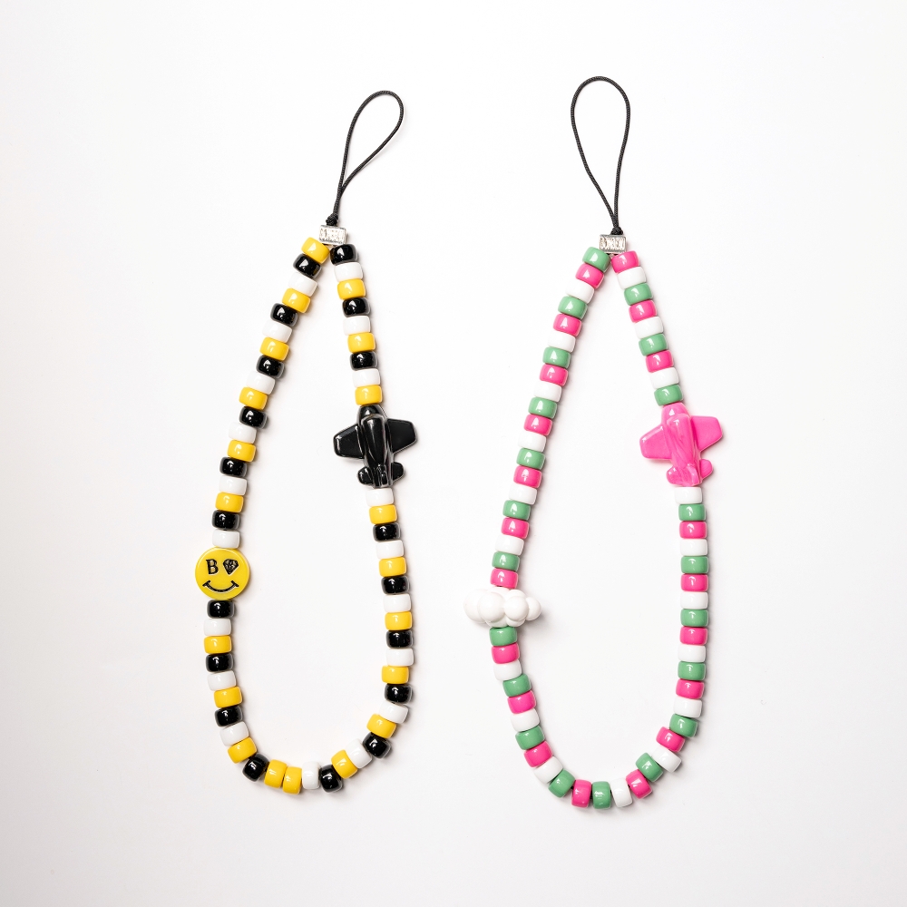 []      Ʈ ڵ Smile airplane cloud color beads strap