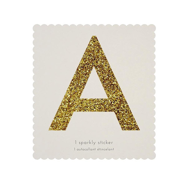 1222[޸޸]A Gold Glitter Alphabet Sticker Refill-ME139825