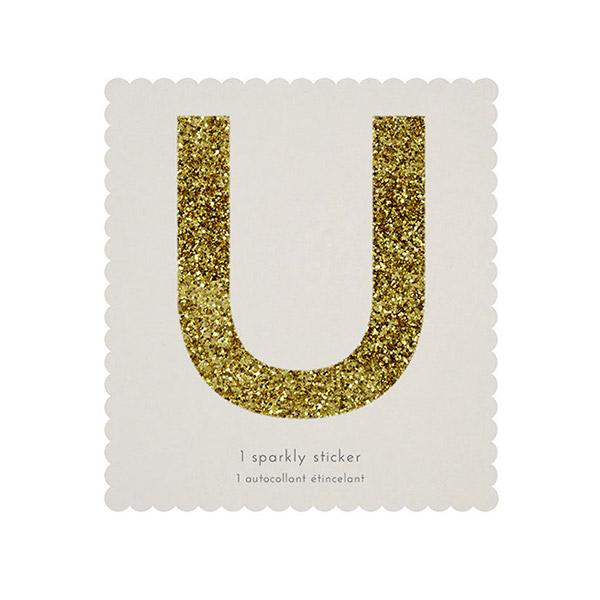 1222[޸޸]U Gold Glitter Alphabet Sticker Refill-ME140005