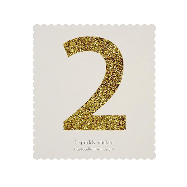 1222[޸޸]2 Gold Glitter Number Sticker Refill-ME140068