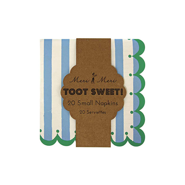 [޸޸]Toot Sweet Blue Stripe Small Napkin-ME450844